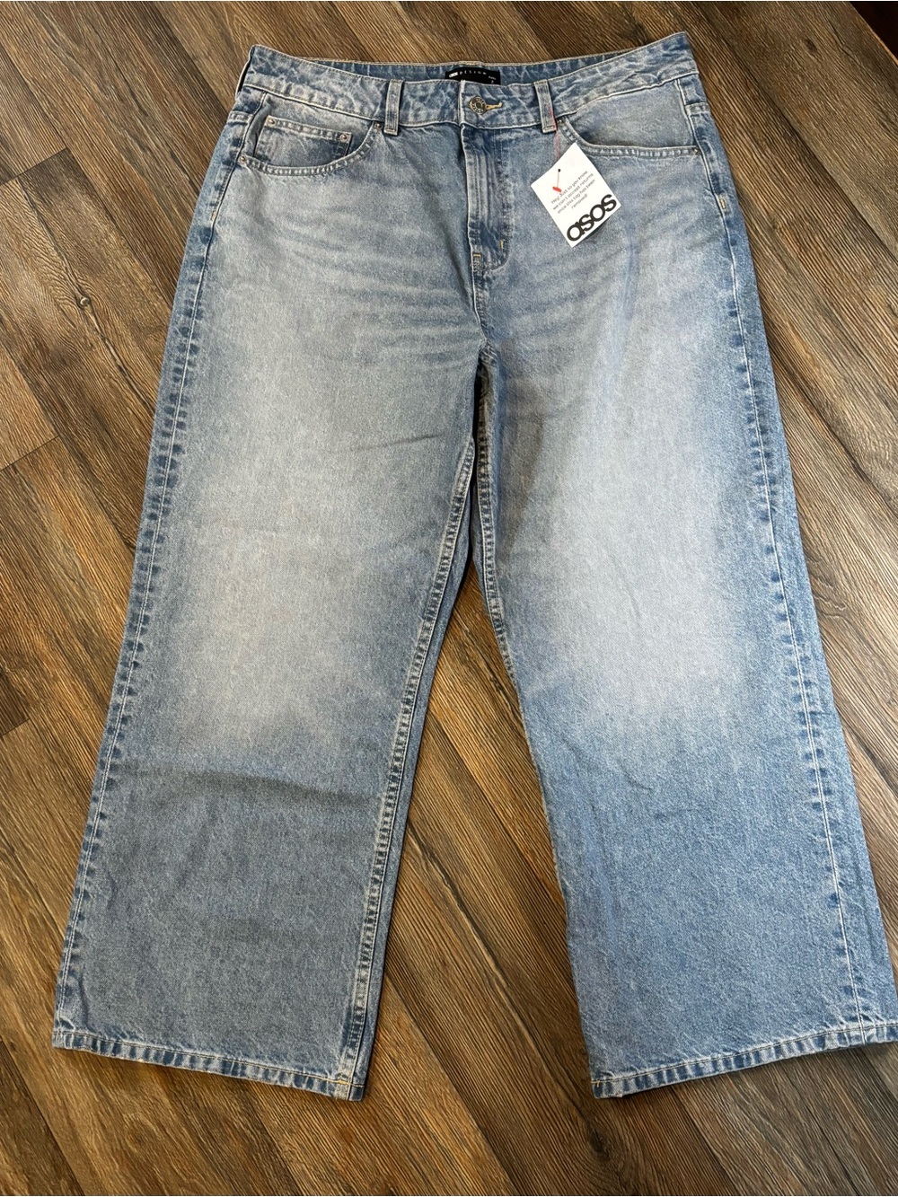 ASOS Women's Light Blue Straight-Leg Jeans